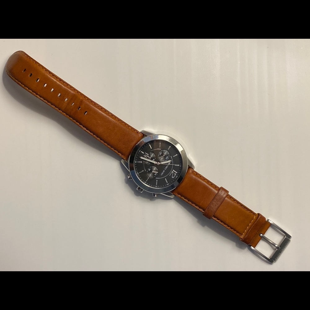 Michael Kors 🤎 MK Watch Silver w Leather Band